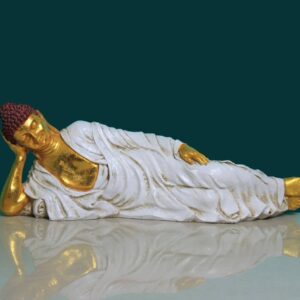 resin sleeping buddha for home decor
